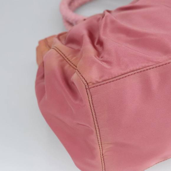 PRADA Hand Bag Nylon 2way Pink Gold Auth 100093 - Picture 13 of 16